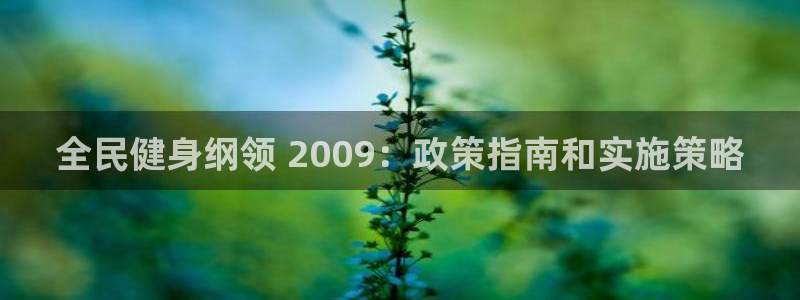 有人在凯时赢过钱吗：全民健身纲领 2009：政策指南和实